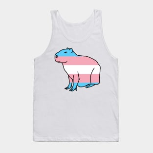 Transgender Pride Flag Capybara Tank Top